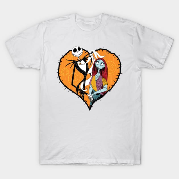 Jack Skellington Heart T-Shirt by Aventi